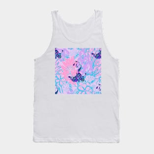 floral pink peacock Tank Top